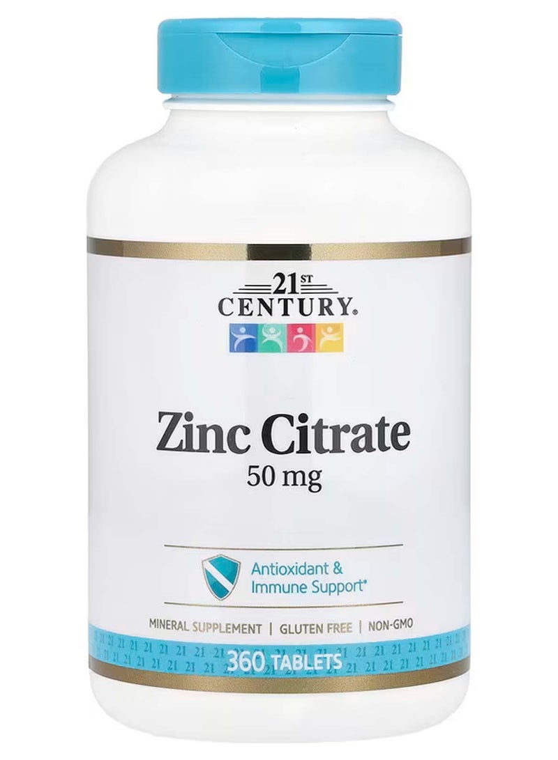 القرن الحادي والعشرون سترات الزنك، 50 ملجم، 360 قرصًا - Image 1